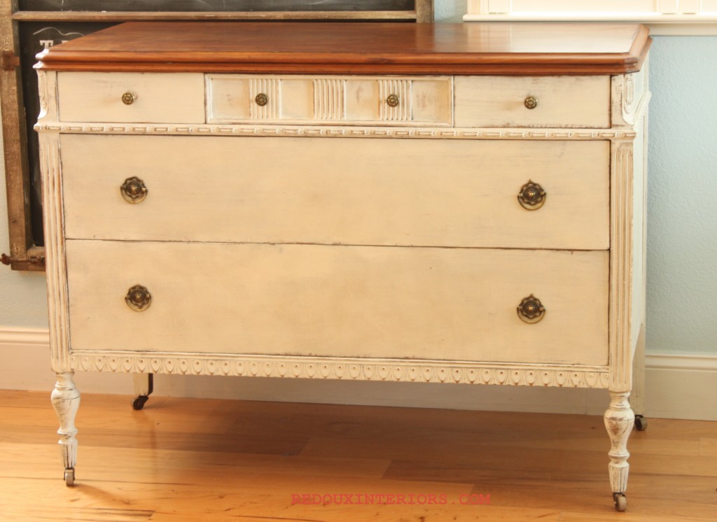 White Stained Dresser 2