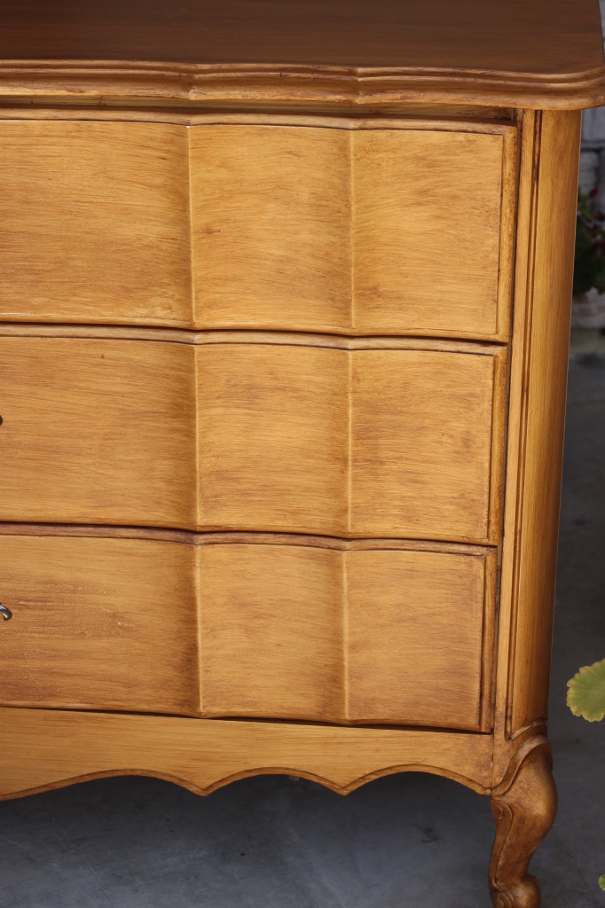 Gold French Dresser with Glaze Detail Redouxinteriors