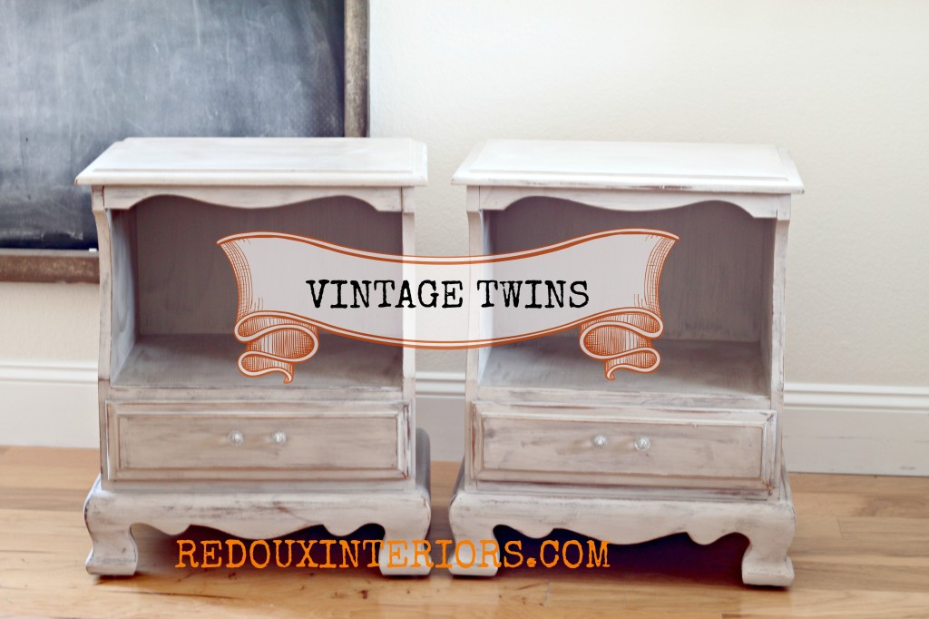 Vintage Nightstands in CeCe Young Kansas Wheat banner Redouxinteriors