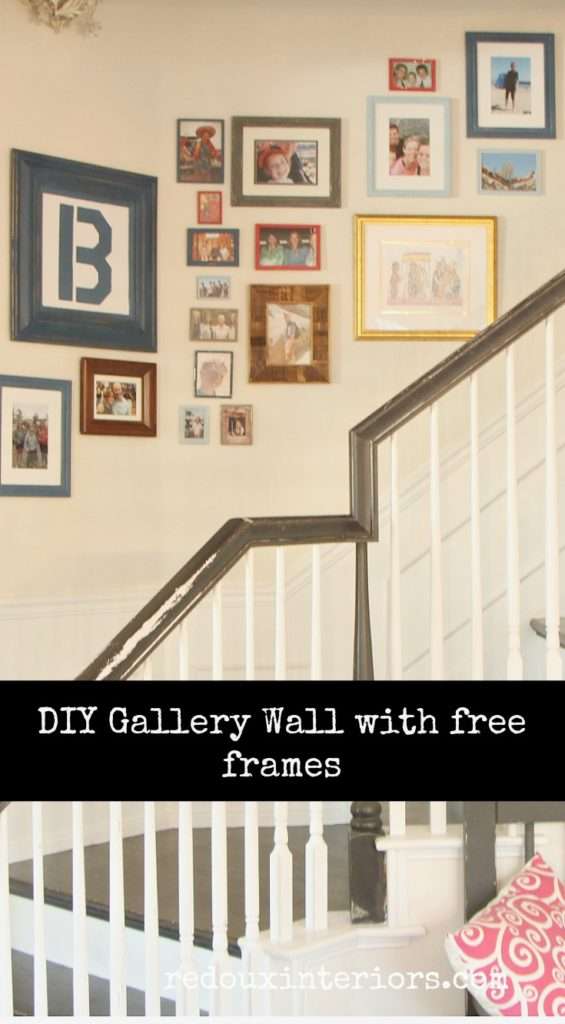 DIY Gallery wall free frames diy paint redouxinteriors